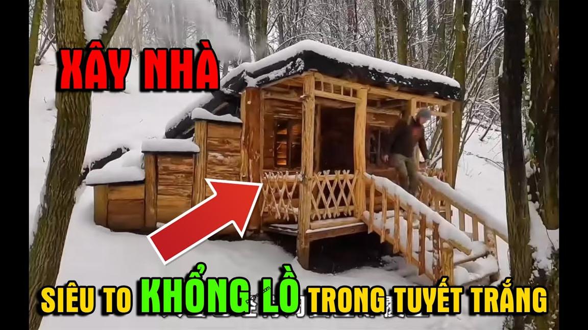 Xây nhà gỗ sưa trong rừng tuyết trắng lạnh buốt | Review Sinh Tồn | TNA Vlog