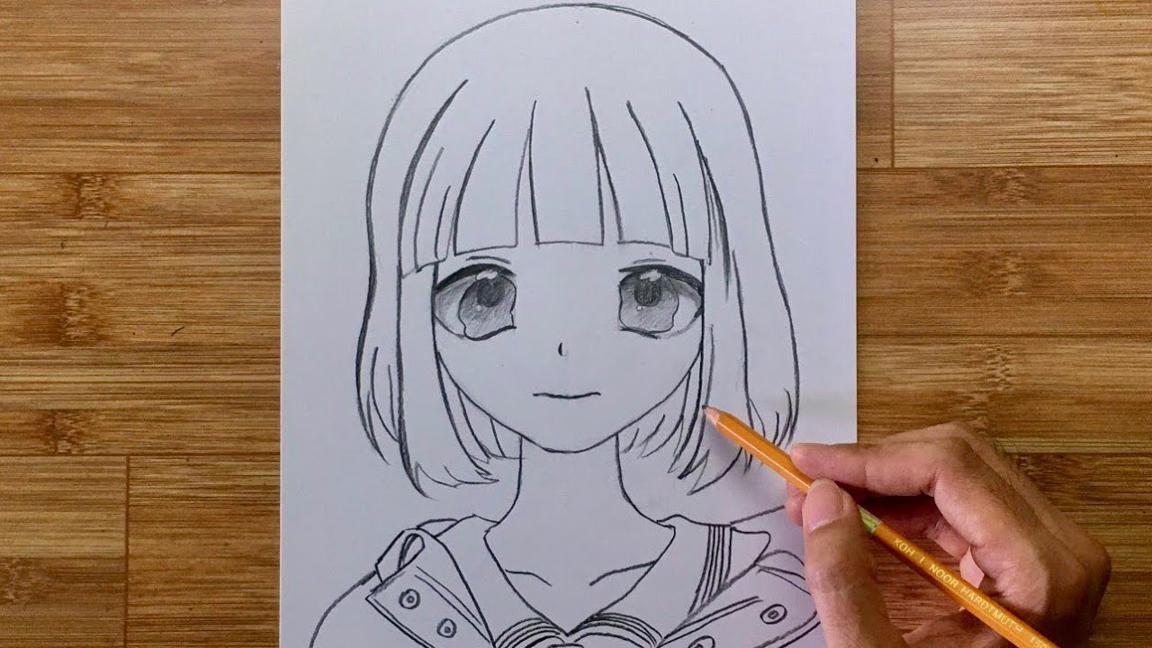 Cách vẽ cô gái anime đơn giản #74 | Vẽ nhân vật hoạt hình | Cong dan art