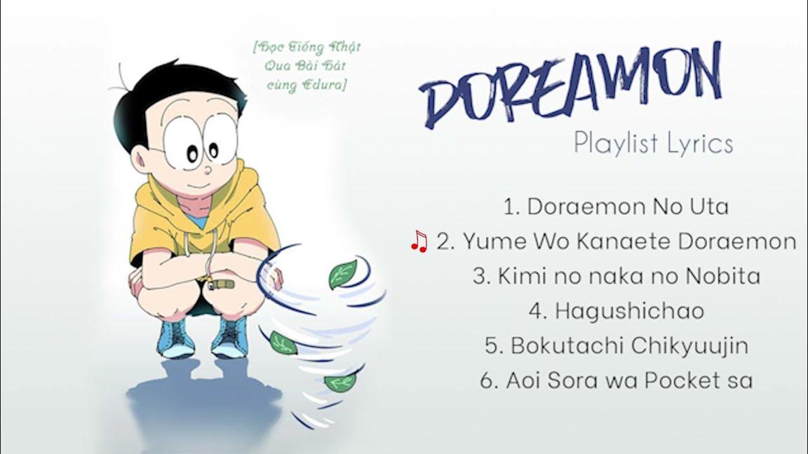 Luyện nghe tiếng Nhật - Học tiếng Nhật qua bài hát Doreamon | Edura (Lyrics + Vietsub)
